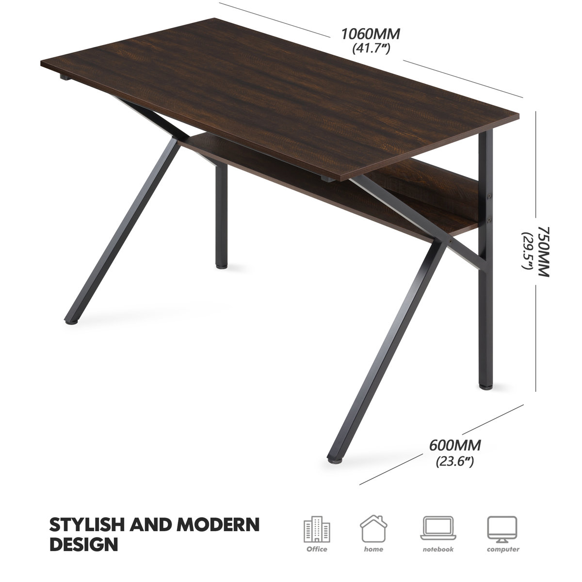 Inbox Zero Solid Wood Desk & Reviews Wayfair